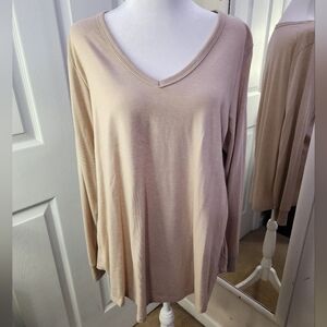 Torrid Women's Tan V-Neck Top Size 1